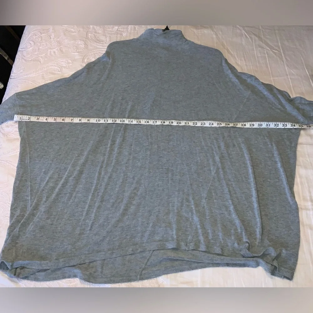 Free People We The Free Gray Dolman Mock Turtleneck Sweater Tunic Size M - Picture 6 of 8